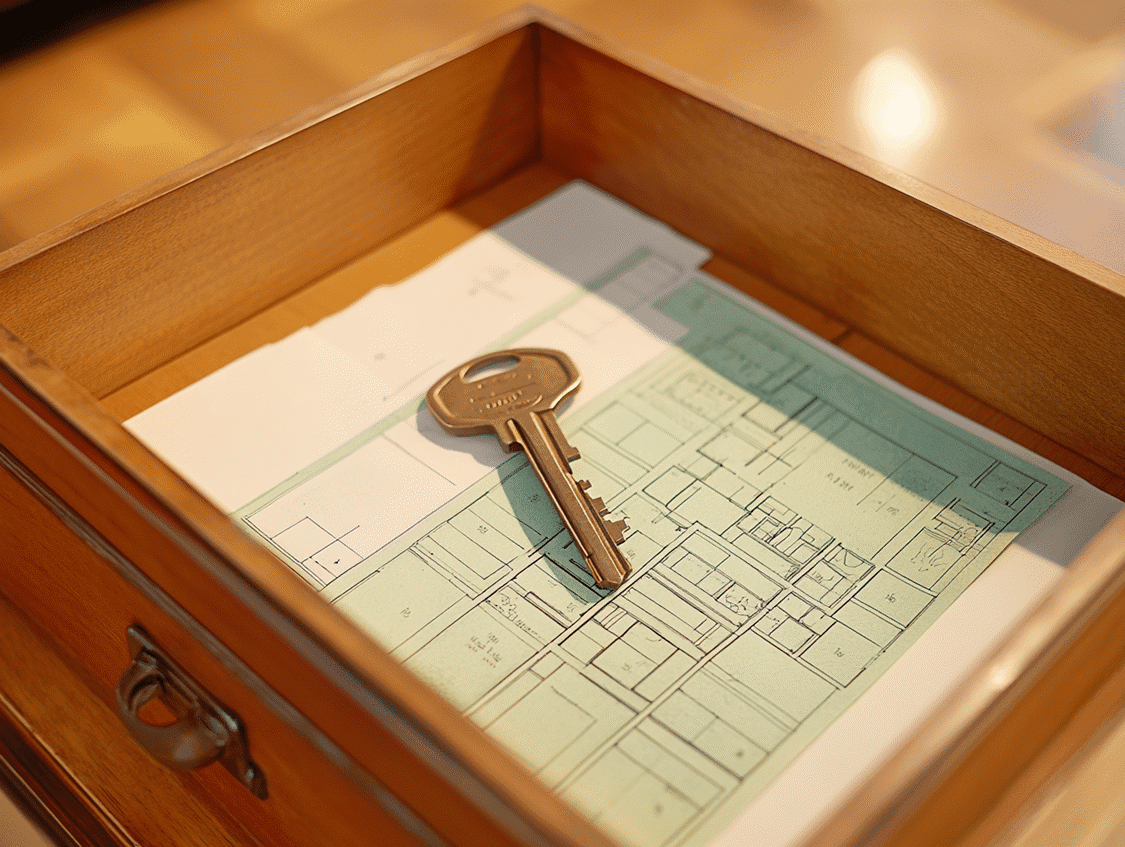 key in a box